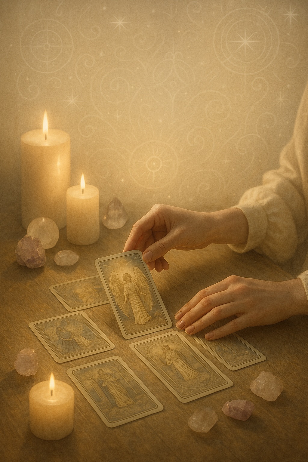 Tarot in soft light
